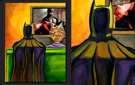 Batman on Couch Illustration